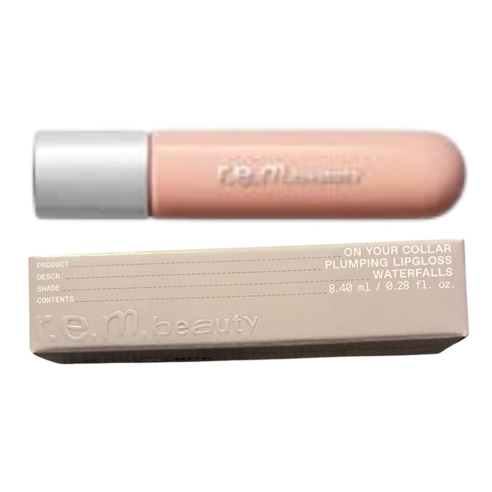 r.e.m. beauty On Your Collar Plumping Lip Gloss Waterfalls Peachy Nude Original
